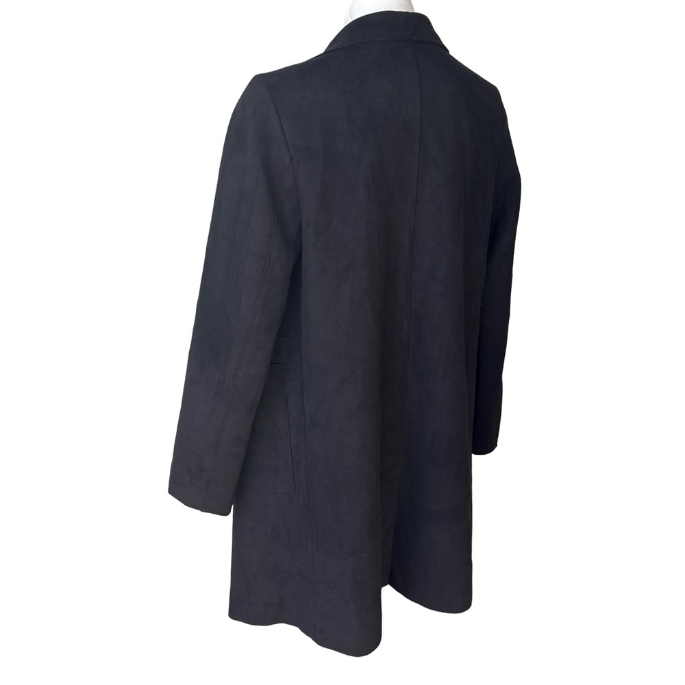 MOD Long Sleeve Open Front Faux Suede Coatigan, Sz M - Picture 7 of 14